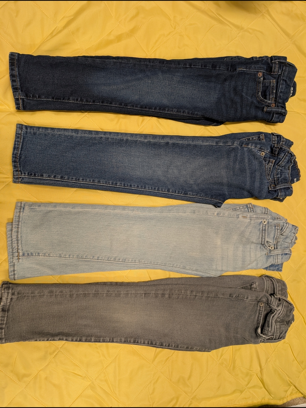 Old Navy Boys SkinnyJeans Lot - Dark Blue, Medium Blue, Light Blue, Gray